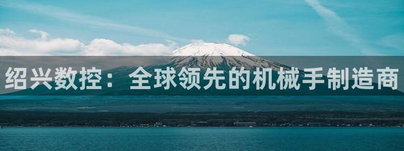 天辰娱乐60447:绍兴数控:全球领先的机械手制造商